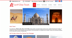 Desktop Screenshot of jyotidaytours.com